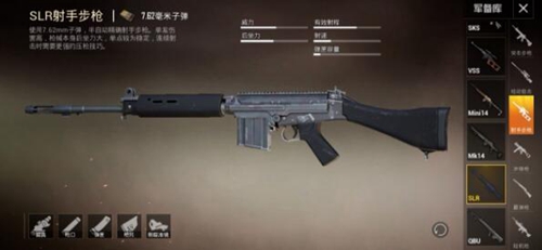 和平精英SLR射手步枪性能一览
